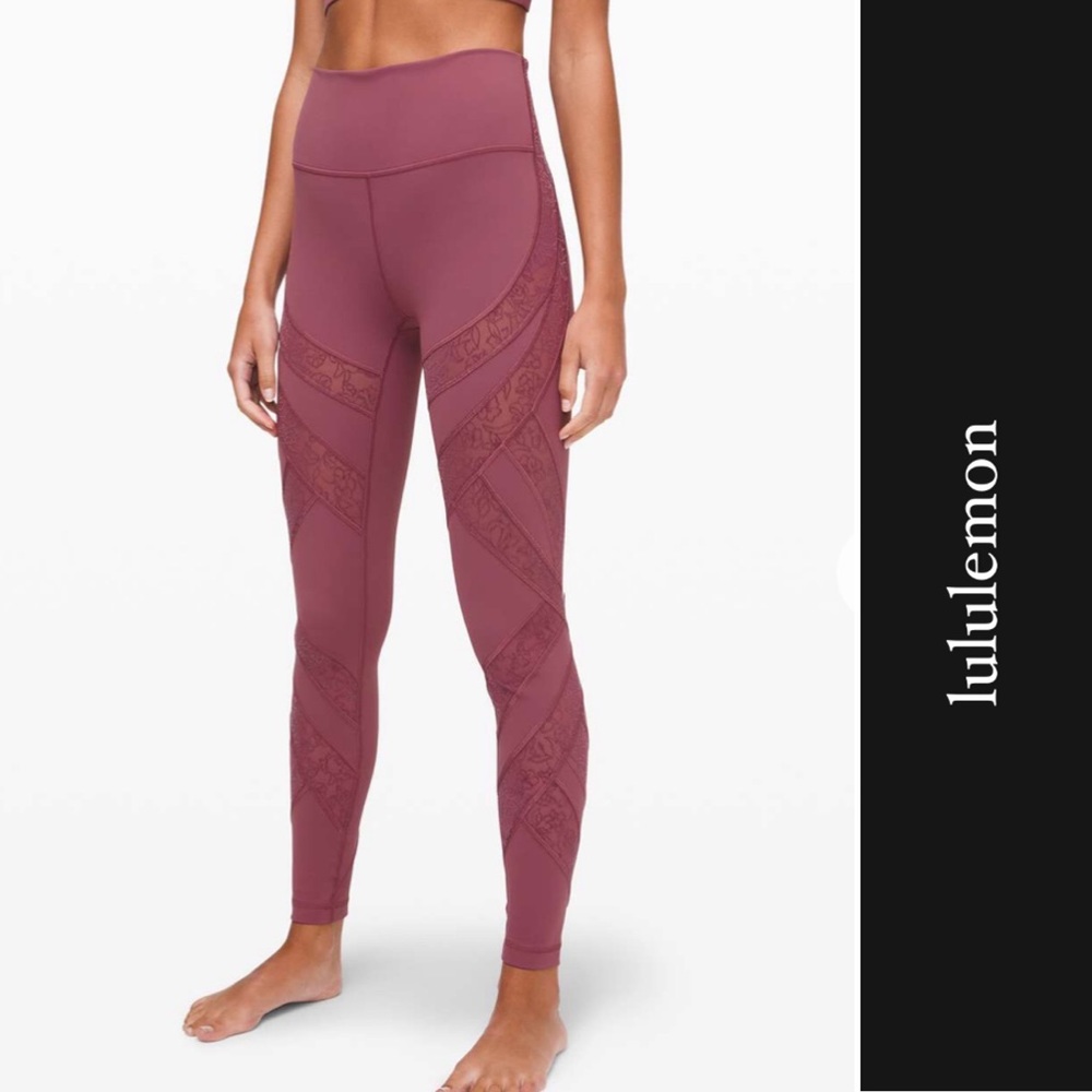 Lululemon Wunder Under High-Rise Tight* Flocked in Plumful 28" • 6